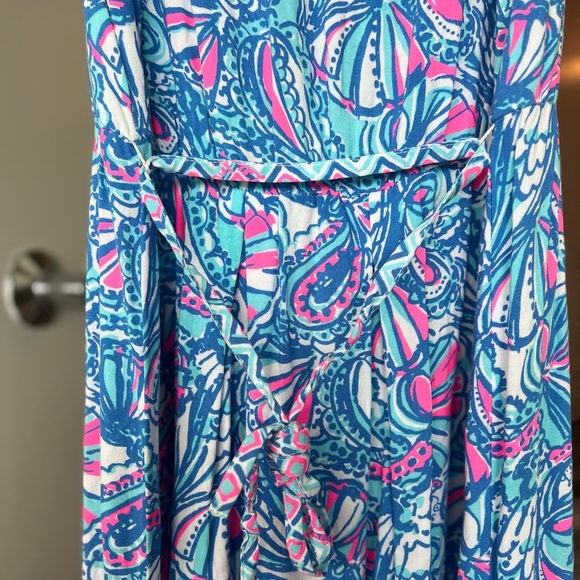 Lilly Pulitzer Blue and Pink Tropical Maxi One Piece - Picture 5 of 9